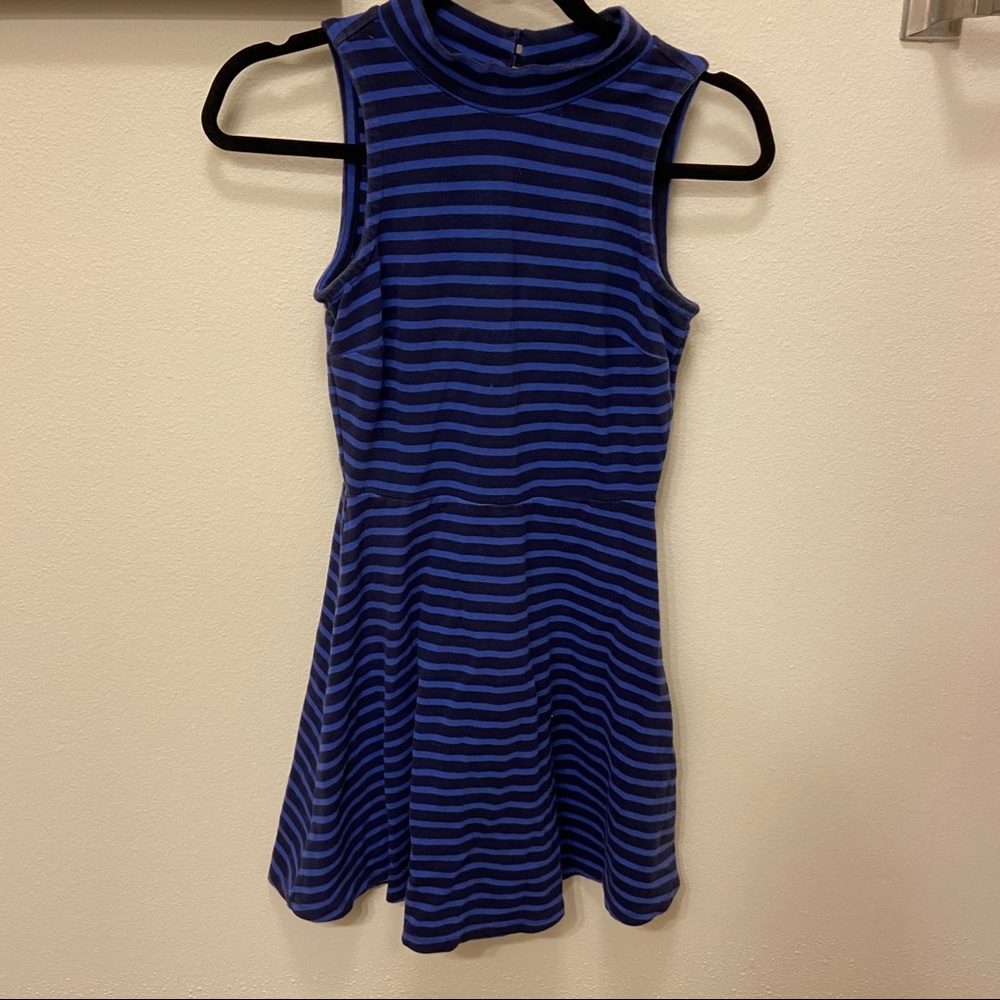 Striped Mock Neck Dress